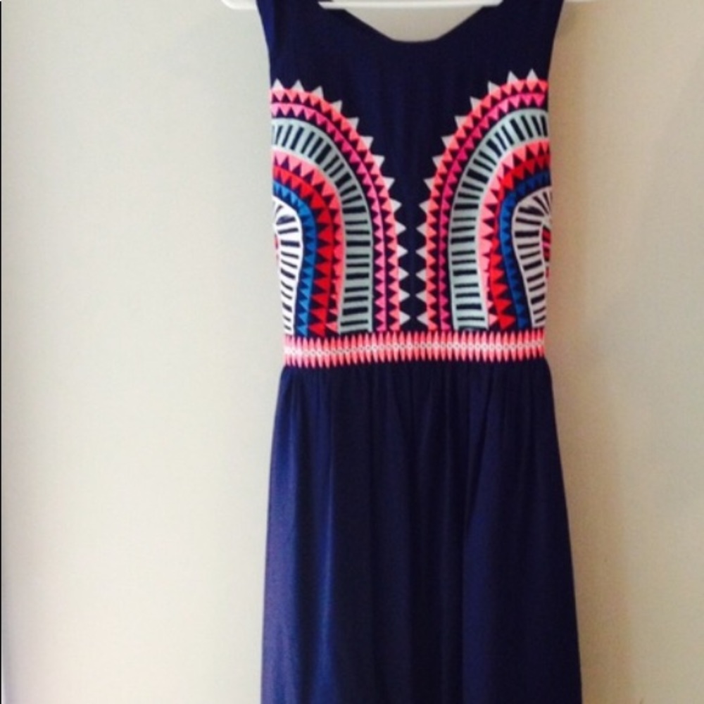 Embroidered navy Mara Hoffman dress